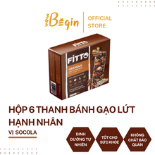 Tải hình ảnh vào trình xem Thư viện, HỘP 6 THANH NĂNG LƯỢNG FITTO CHOCOLATE TỪ HẠT & GẠO LỨT VỊ SÔ CÔ LA DÀNH CHO NGƯỜI ĂN KIÊNG, EAT LEAN, ĂN CHAY